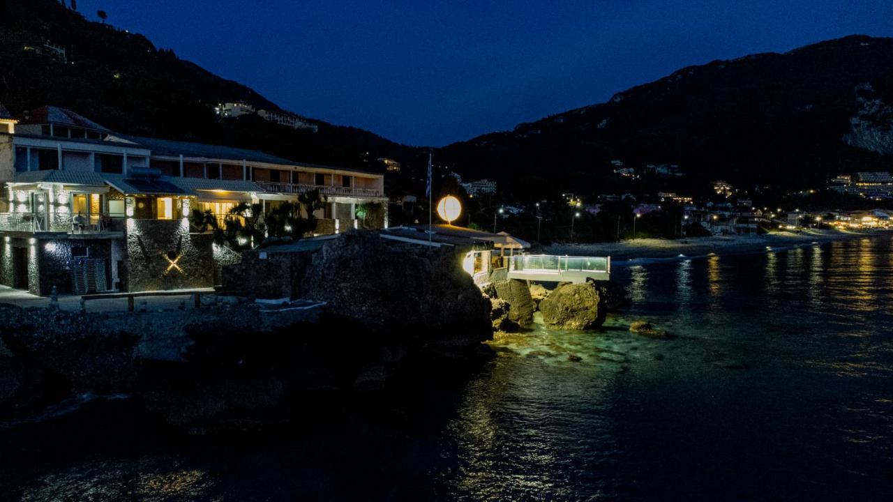 Black Rocks Family, Luxury Seafront Beach Maisonette Agios Gordios  Exterior foto